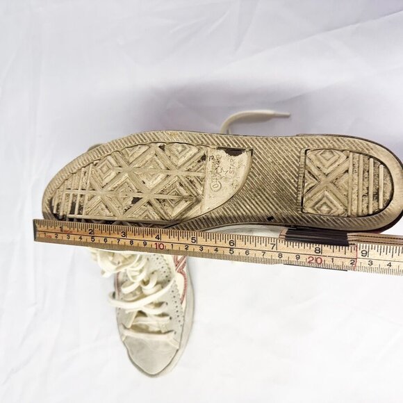 WESTERN STYLE CONVERSE SHOE WHITE AND RED COMBO SIZE 7 WOMENS - Picture 5 of 8